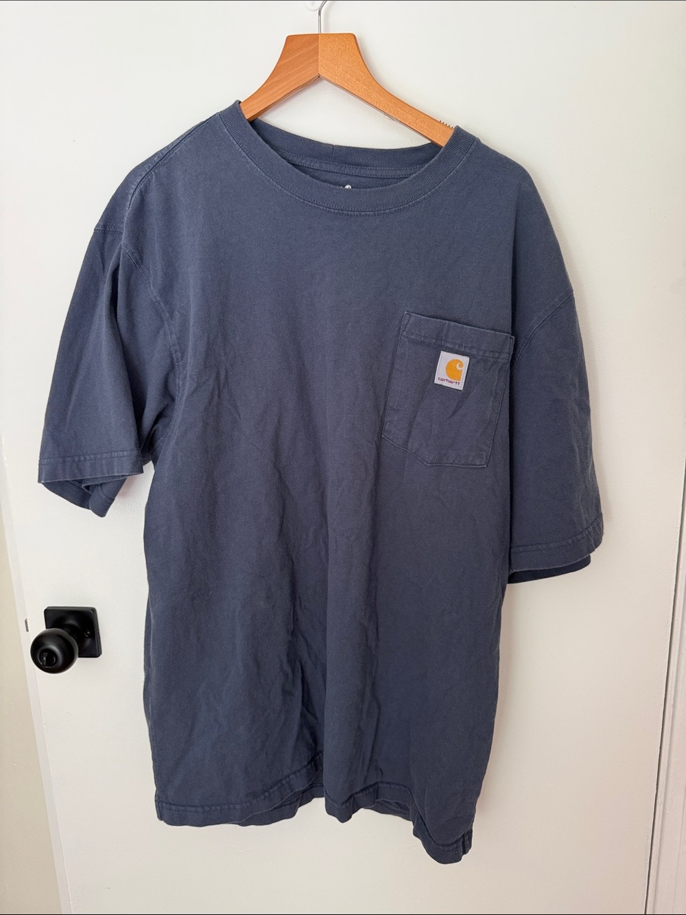 Carhartt Men's Short Sleeve Pocket Tee in Slate Blue - Size Large